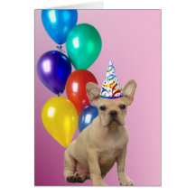 Birthday French Bulldog Card