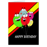 Birthday - From all of us - Ballons & smile faces Cards