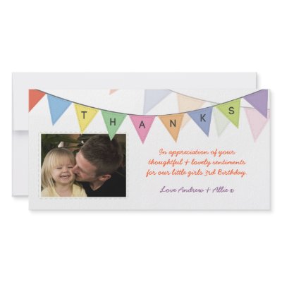 Birthday Gift Thank You Banner Glossy Photocard by Pip_Gerard
