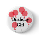 Birthday Girl Badge buttons