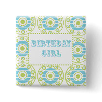 Birthday Girl Blue Pin