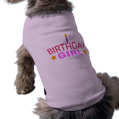 Birthday Girl Dog Dog T-shirt by totallypainted