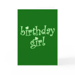 Birthday Girl for St. Patrick's Day Birthday Girls Cards