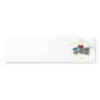 Birthday girl in yellow with presents bumper sticker