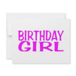 Birthday Girl Pink Announcement