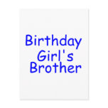 Birthday Girl's Brother postcards