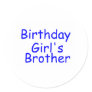 Birthday Girl's Brother