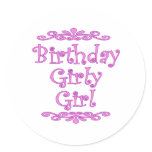 Birthday Girly Girl stickers