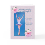 Birthday,  Granddaughter, Ballerina, Hibiscus Cards