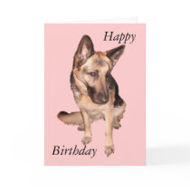 Birthday Greeting Card Alsation Dog