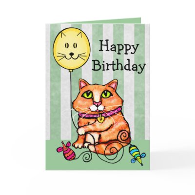 Birthday Greeting Card For Cat Lovers by jamiecreates1