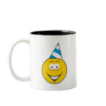 Birthday Hat Smiley Face mugs