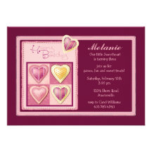 Birthday Hearts Invitation
