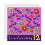 Birthday invitation: Bees & Flowers