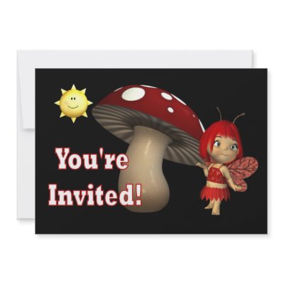 Birthday Invitation little fairy (Personalise me!) by Gigglesandgrins