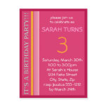 Birthday Invitation with Stripes postcards
