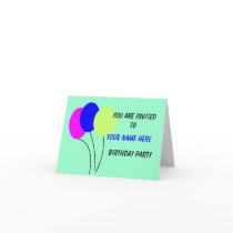 Birthday Invite Greeting Card