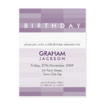 BIRTHDAY INVITE :: modern rectangular panel 4 Postcard