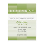 BIRTHDAY INVITE :: modern rectangular panel 5 Post Card