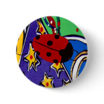 Birthday Ladybug Products Pinback Button