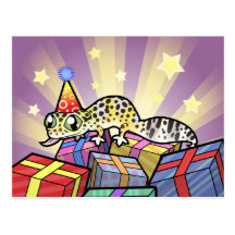 Birthday Leopard Gecko Postcard