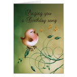 Birthday little Bird for any occasion card