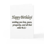 Birthday Love, Peace & B.S. cards