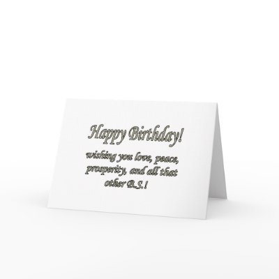 Birthday Love, Peace & B.S. by thebirthdayparty