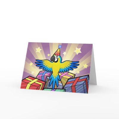 Birthday Macaw / Parrot by CartoonizeMyPet