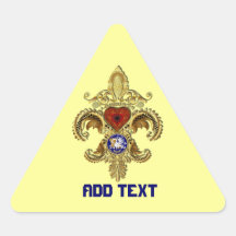Birthday-Mardi Gras Party Louisiana  View Notes Triangle Sticker