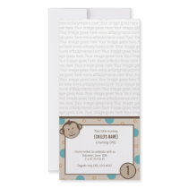 Birthday Monkey Photo Card Invitation