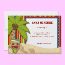 Birthday Palm tree invitations