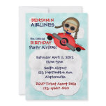 Birthday Party Airlines Invitation