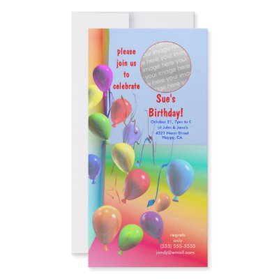 Birthday Party Balloon Wall Invitation by xfinity7