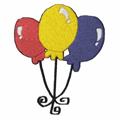 Birthday Party Balloons Embroidery Pattern Polo Shirt by mrssocolov