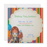 Birthday Party Clown Kids Invitation