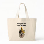 Birthday Party Dog Canvas Bags