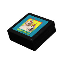 Birthday Party Hat - Golden Retriever Tebow Corona Trinket Boxes