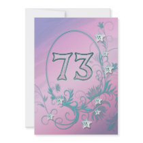 Birthday party invitation 73 years old