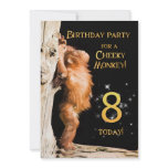 Birthday party invitation 8, with orangutan