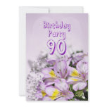 Birthday party invitation 90 years old