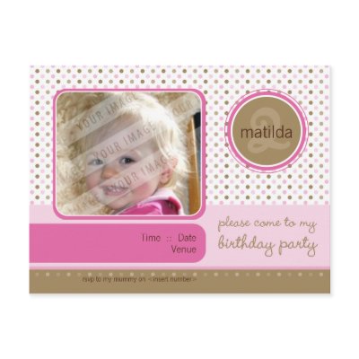 BIRTHDAY PARTY INVITATION :: fizz - girl Post Cards by edgeplus