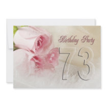 Birthday party invitation for 73 years