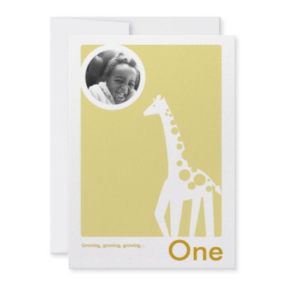 Birthday Party Invitation Gentle Giraffe by AdoptTees