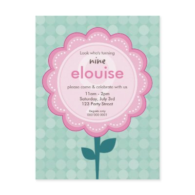 BIRTHDAY PARTY INVITATION :: numbered daisy 3 Postcards by simplysweetart