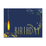 Birthday party invitation postcard