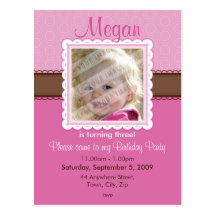 BIRTHDAY PARTY INVITATION :: prettily 2 Post Cards