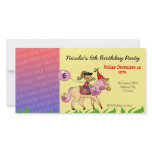 Birthday party invitations (pink pony)