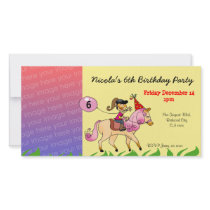 Birthday party invitations (pink pony)