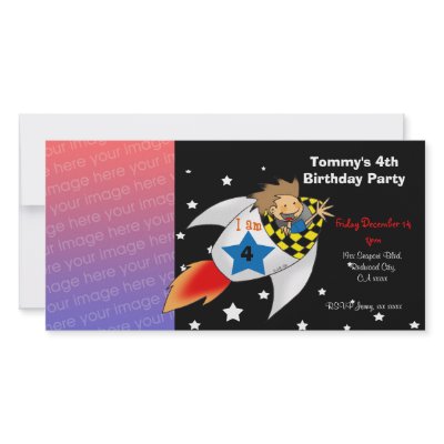 Birthday party invitations (rocket boy) by jsoh